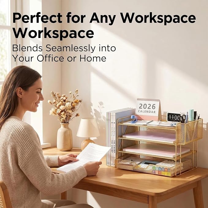 OPNICE Desk Organizers and Accessories, 4-Tier Office Desk Accessories & - Image 2