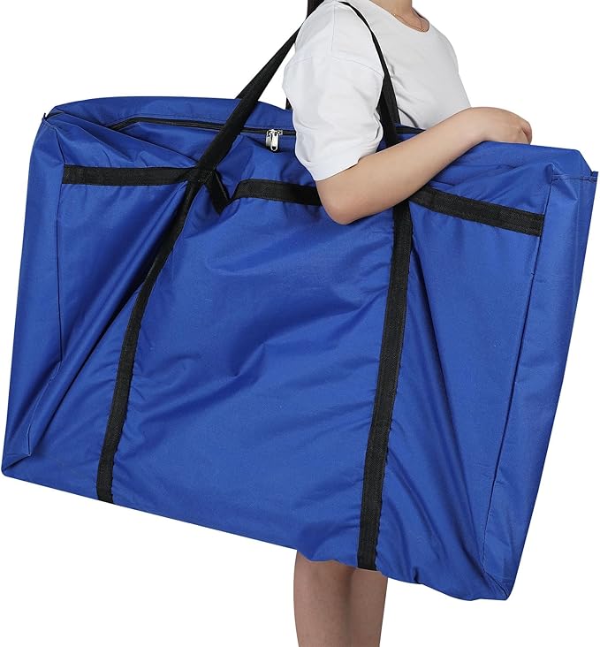 Paterr Trifold Poster Board with Storage Bag, Hook and Loop Fabric, Foldable 3 Panel Presentation Board for Science Fair and Exhibitions(Blue,72 x 36 Inch)-DeskLoop Office