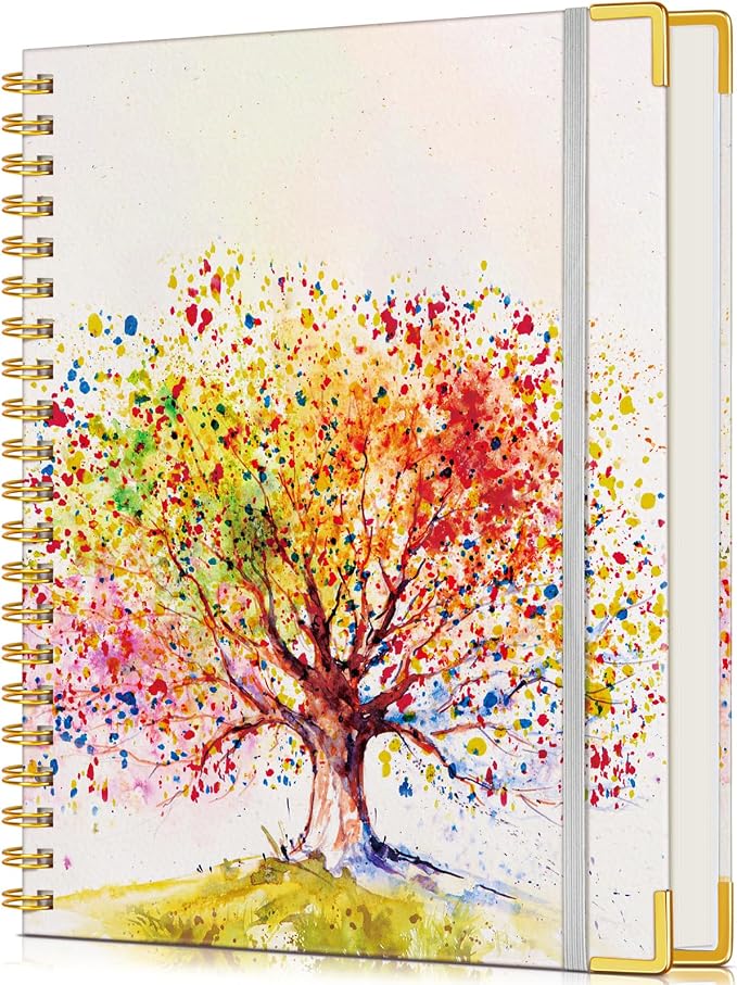 Lined Spiral Notebook Journal for Women, 150 Pages Cute Notebooks 5.75” x 8.38” by UEBZFOCS