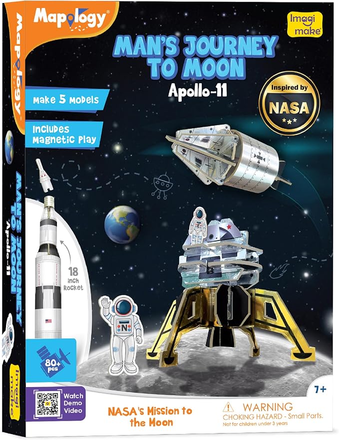 Imagimake Mapology Man's Journey to Moon | NASA Mission Apollo 11 | Rocket & by Imagimake
