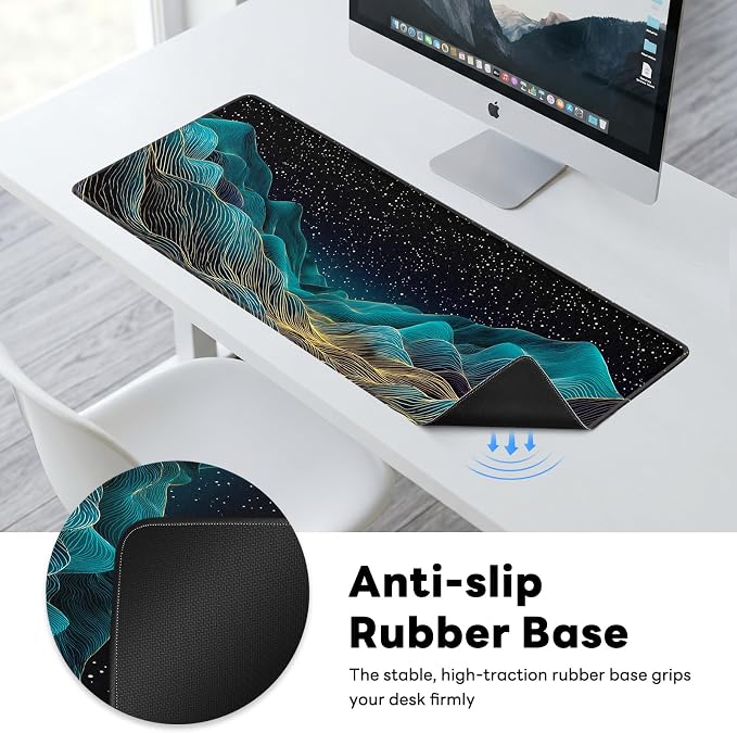 Desk Mat, Big Desk Pad, 31.5x11.8 Inches Extended Big Gaming Mouse Pad - Image 6