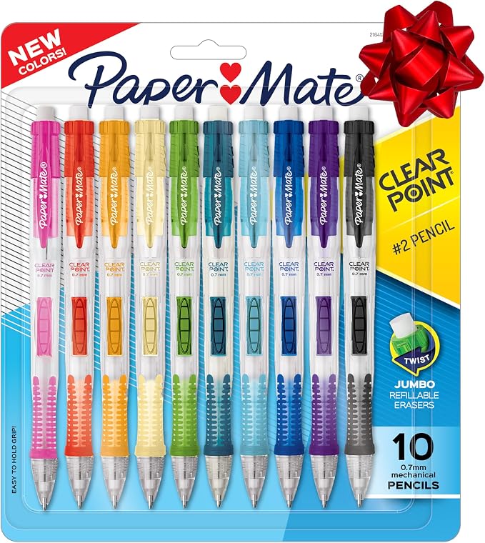 Paper Mate Clearpoint Mechanical Pencils, 0.7mm HB #2 Pencil Lead, 2 Pencils by Unknown