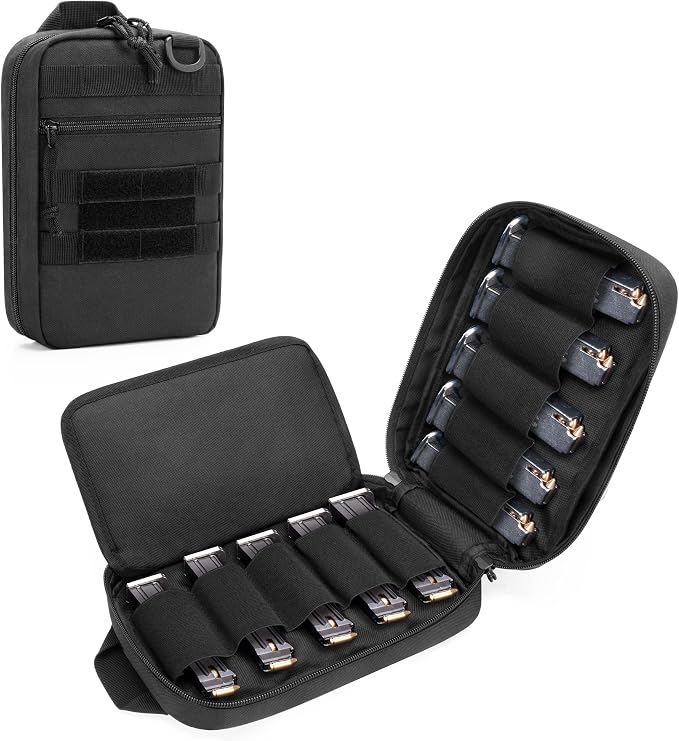 DSLEAF Tactical Pistol Magazine Storage Bag, MOLLE Mag Pouch Hold Up to 10x by DSLEAF