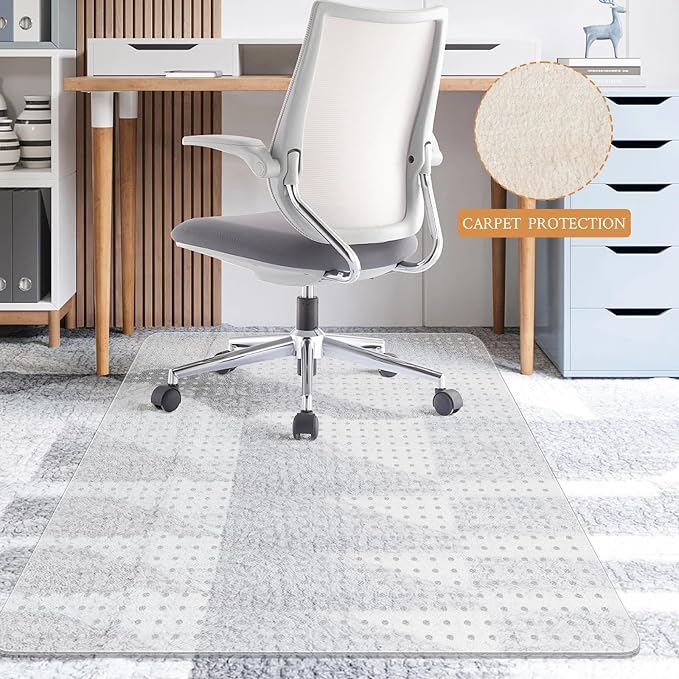 KMAT Office Chair Mat for Carpet, Computer Desk Mat, Heavy Duty Floor Protector - Image 6