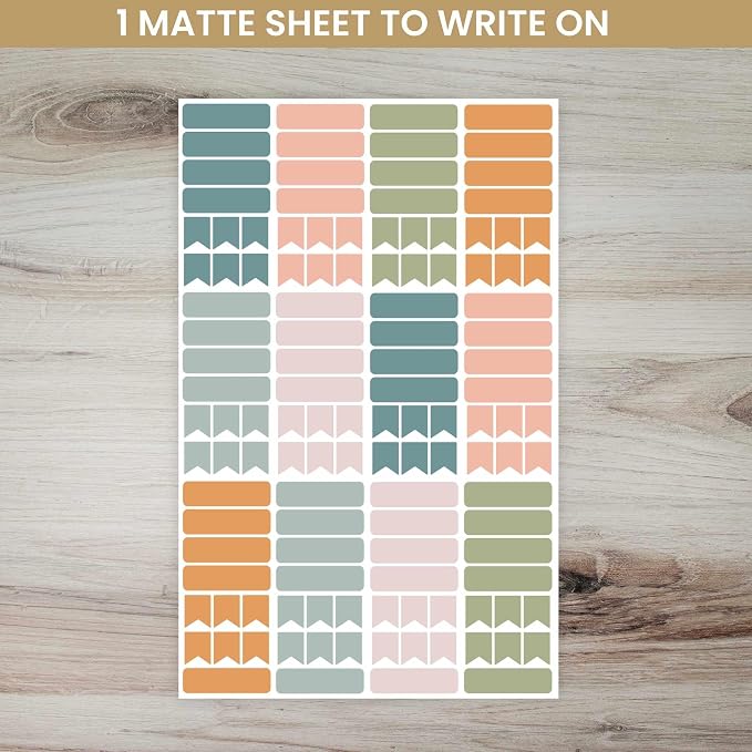 bloom daily planners Neutral Aesthetic Calendar Essentials Planner Stickers - Image 3