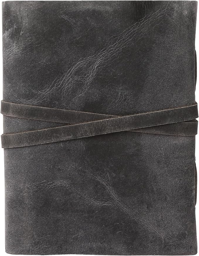 Leather Journal with Deckle Edge Paper 8x6 inch and Vintage Key | Handmade - Image 3