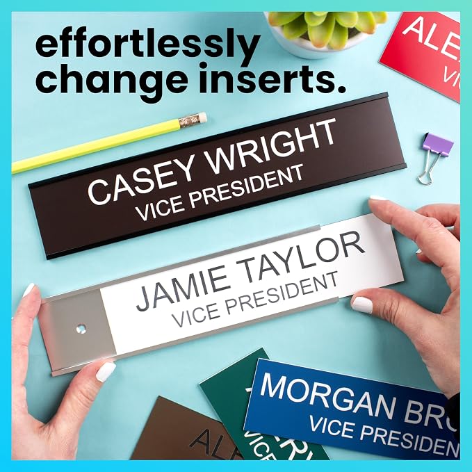 ExcelMark Custom Name Plate for Desk or Door – 14 Color Choices - Image 4