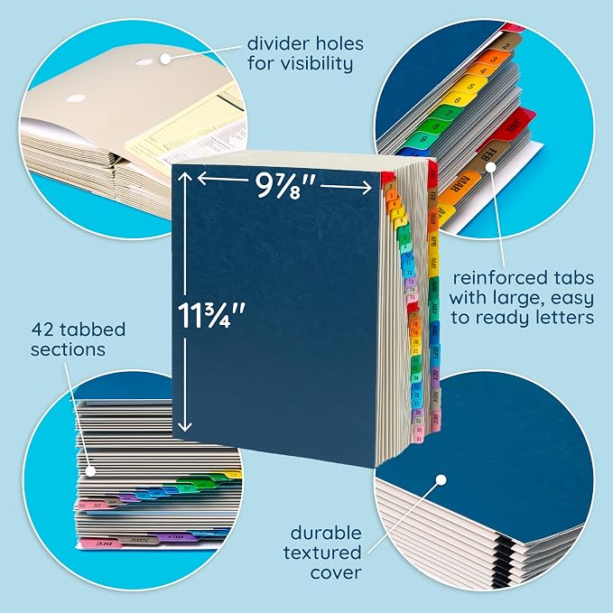 Blue Summit Expandable Monthly File Organizer, Tickler File Combo 31 Daily and - Image 4