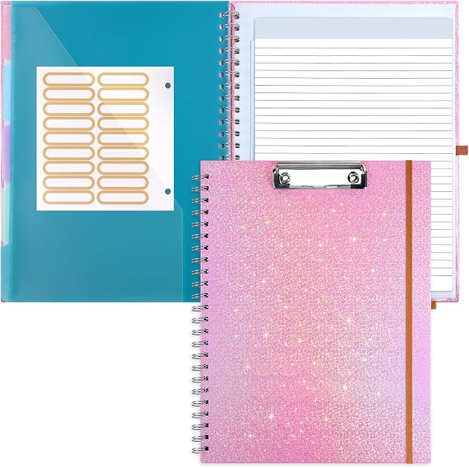 Glitter Clipboard Notebook by ORGANIZEEASYWORKSTEADY