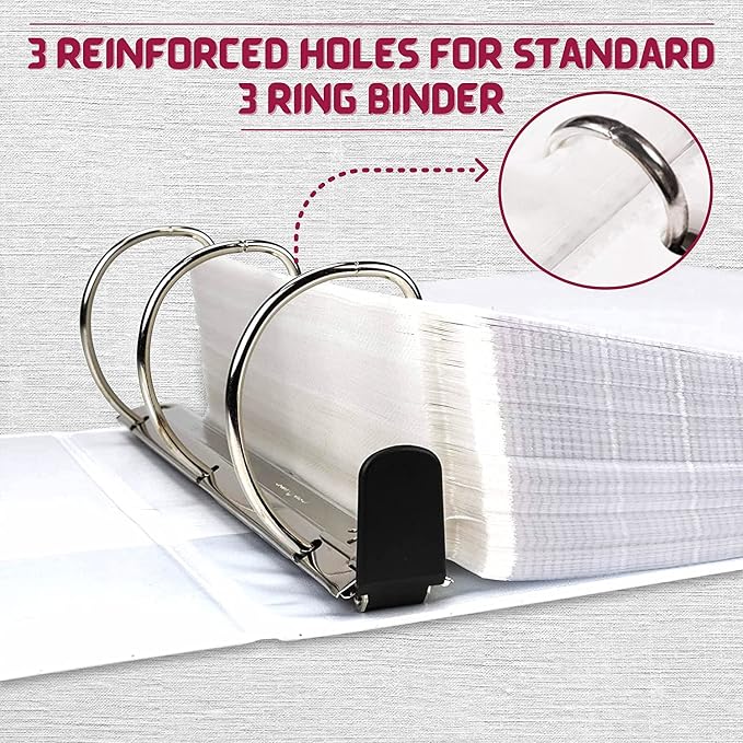 Heavy Duty Sheet Protectors for 3 Ring Binder, Top Loading Plastic Sleeves 8.5 - Image 4