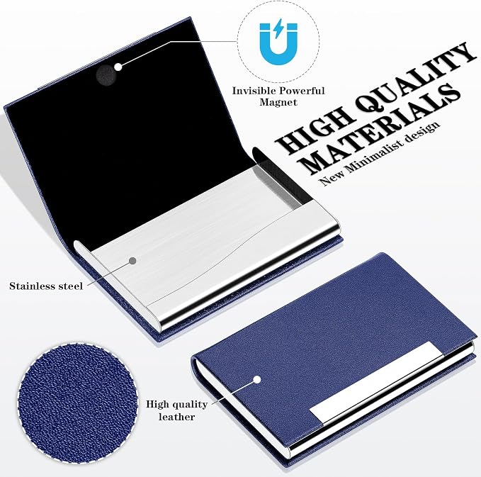 Padike Business Card Holder, Faux Leather, RFID Protected, Stylish Design - Image 2