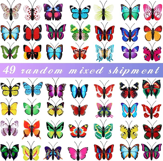 Epakh 60 Packs Butterfly Thumb Tacks Butterfly Push Pins Decorative Thumb Tacks - Image 4