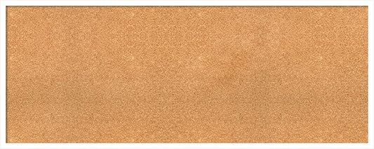 Amanti Art Natural Cork Board for Wall, 21x53 Vision Board with White Frame, Oversize Corkboard Office Decor for Home Organization, Modern Corkboard Pinboard to Display Items for Home Organization in-DeskLoop Office