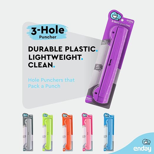 3 Hole Punch Purple, Portable Hole Puncher - Image 4