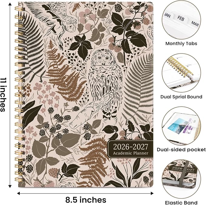 Academic Planner 2026-2027, Weekly and Monthly Calendar Book, July 2026 – June - Image 5