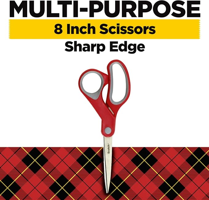 Scotch Multi-Purpose Stainless Steel All-Purpose 2 Pairs of Scissors, 8 Inches - Image 3