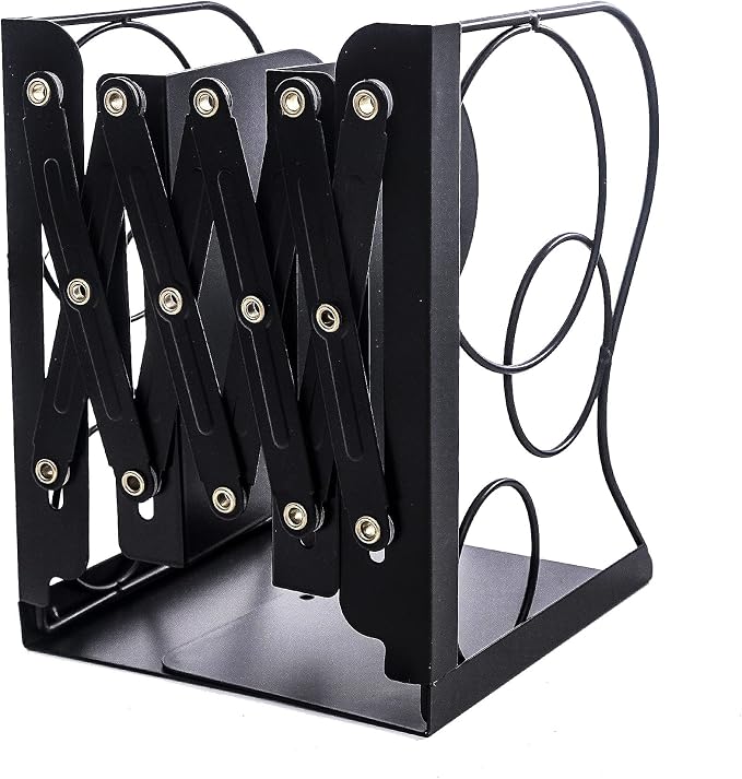 Adjustable Bookends Metal Book Ends by Gardesk--HomeOrganizerDecorExpert