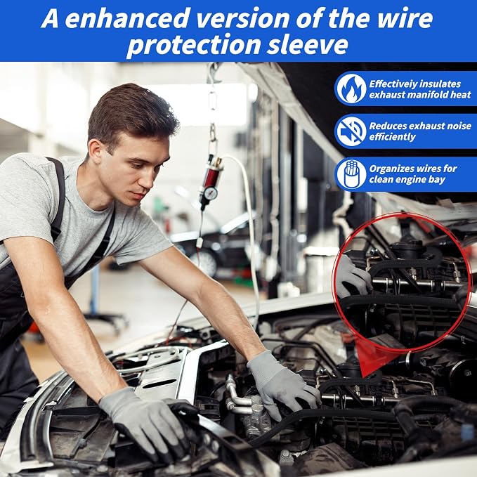30FT Split Braided Sleeve Cable Management, 1/4 Inch Wire Loom Tubing Cord - Image 5