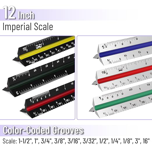 Mr. Pen- Architectural Scale Ruler, 12 Inch, Scale Ruler - Image 3