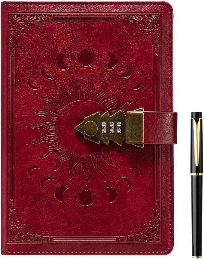 ZXHQ Diary with Lock for Women & Men, A5 240 Pages Lockable Journal with Pen by ZXHQ