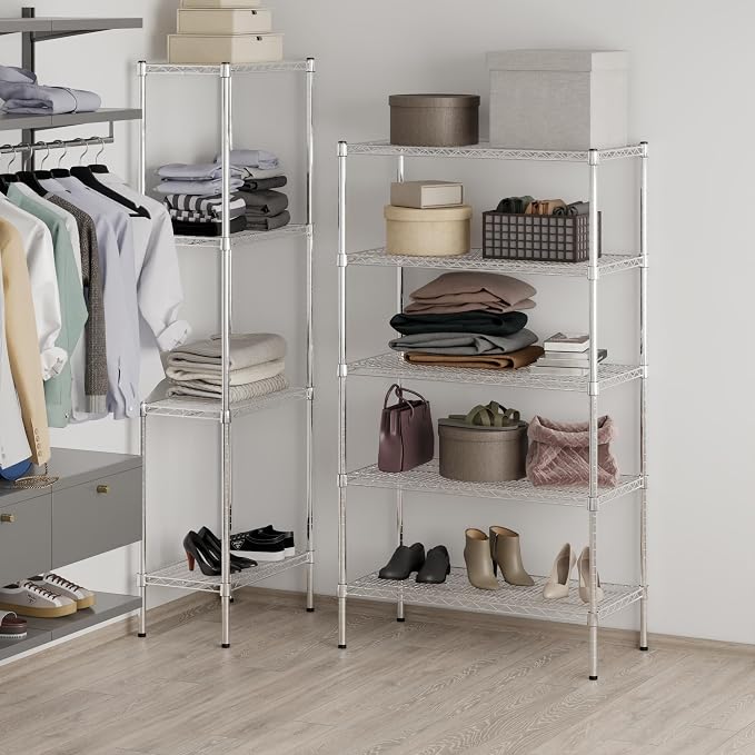 Regal Altair 18" Deep x 36" Wide x 64" Height Wire Shelving Kit | 5-Tier | NSF - Image 7