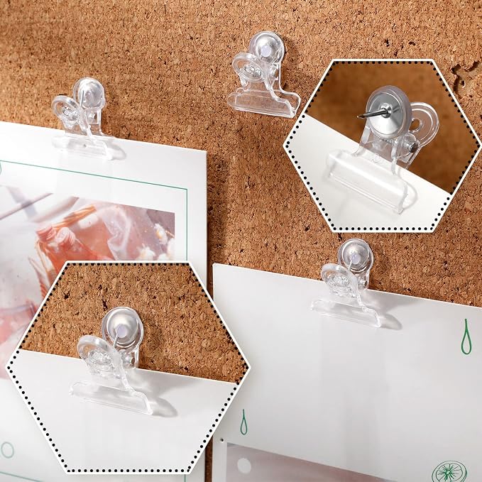 Sabary 30 Pieces Push Pins Clips Thumbtack Plastic Push Pins - Image 3
