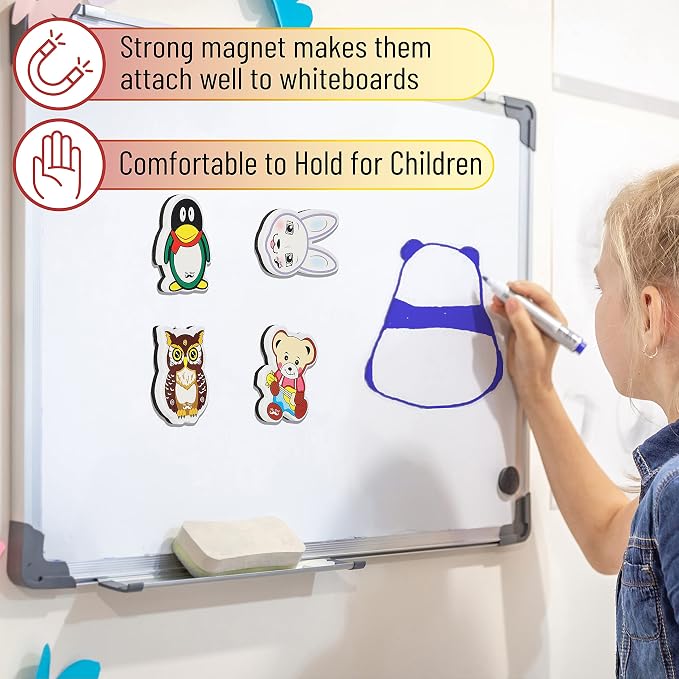 Mr. Pen- Magnetic Dry Erase Erasers, 6 Pack, 6 Cute Designs | Cute Magnetic - Image 5