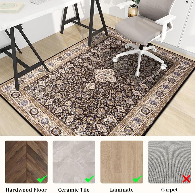 Office Chair Mat for Hardwood Floor, Machine Wash - Image 3