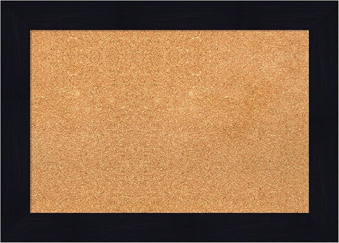 Amanti Art Natural Cork Board for Wall, 20x28 Vision Board with Blue Wood Frame, Medium Corkboard Office Decor for Home Organization, Country Rustic Corkboard Pinboard to Display Items for Home-DeskLoop Office