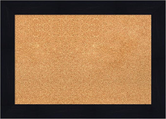 Amanti Art Natural Cork Board for Wall, 20x28 Vision Board with Blue Wood Frame, Medium Corkboard Office Decor for Home Organization, Country Rustic Corkboard Pinboard to Display Items for Home-DeskLoop Office