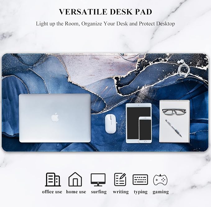 Auhoahsil Large Mouse Pad, XXL Desk Pad, Extened 35" x 15", Non-Slip Rubber Base - Image 7