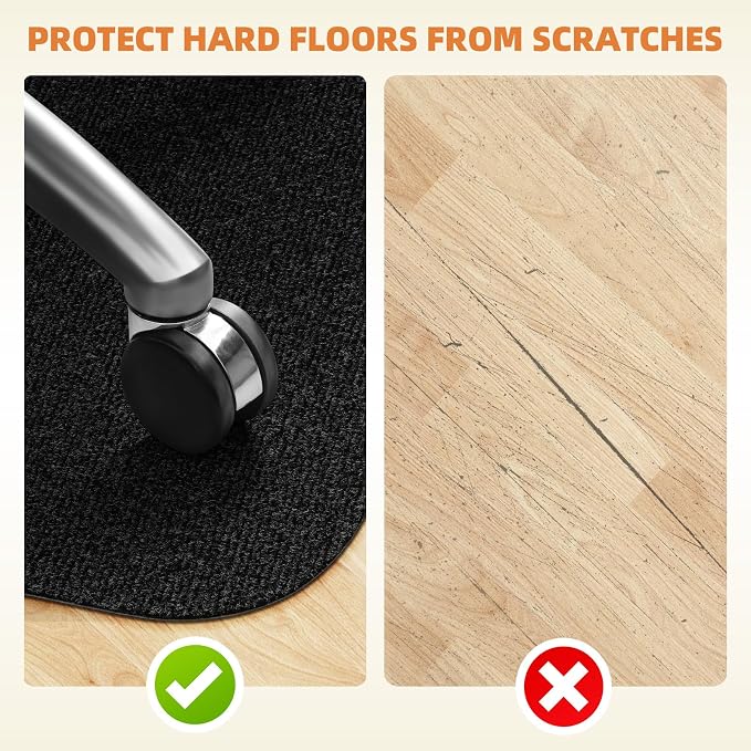 Office Chair Mat for Hardwood and Tile Floor, Non-Slip Floor Protector - Image 5