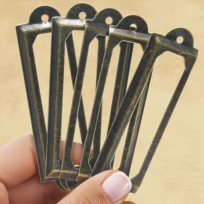 Antique Label Holder, 2.3 Inch, Office File Cabinet Shelves Drawer, Name Card - Image 5
