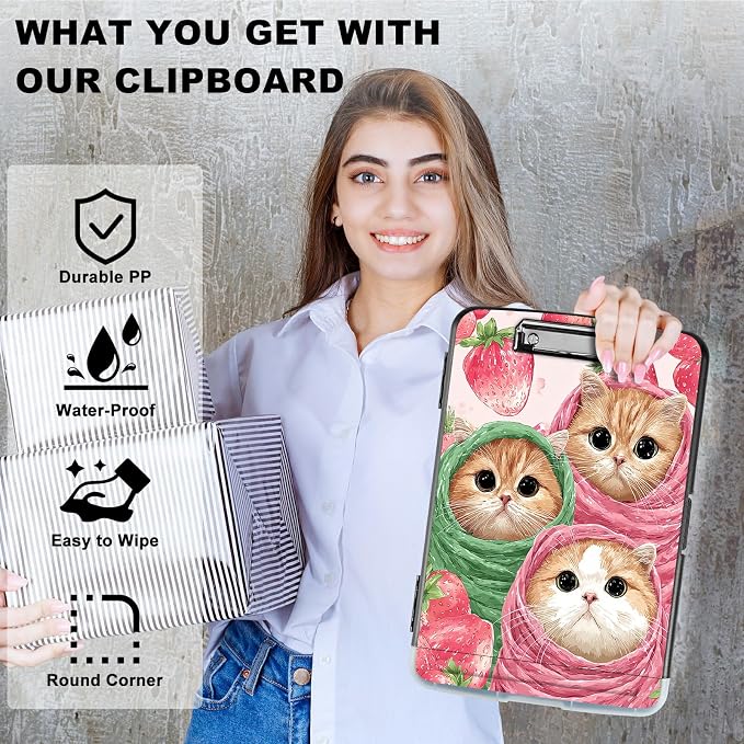 A4 Clipboard with Storage Pen Holder, Clipboards Organizer Nursing Clipboard - Image 2