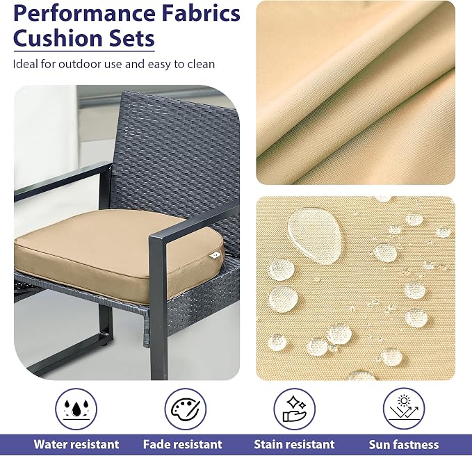 IPYNBAP Outdoor Chair Cushions Set of 4 -Waterproof Outdoor Seat Cushions - Image 3