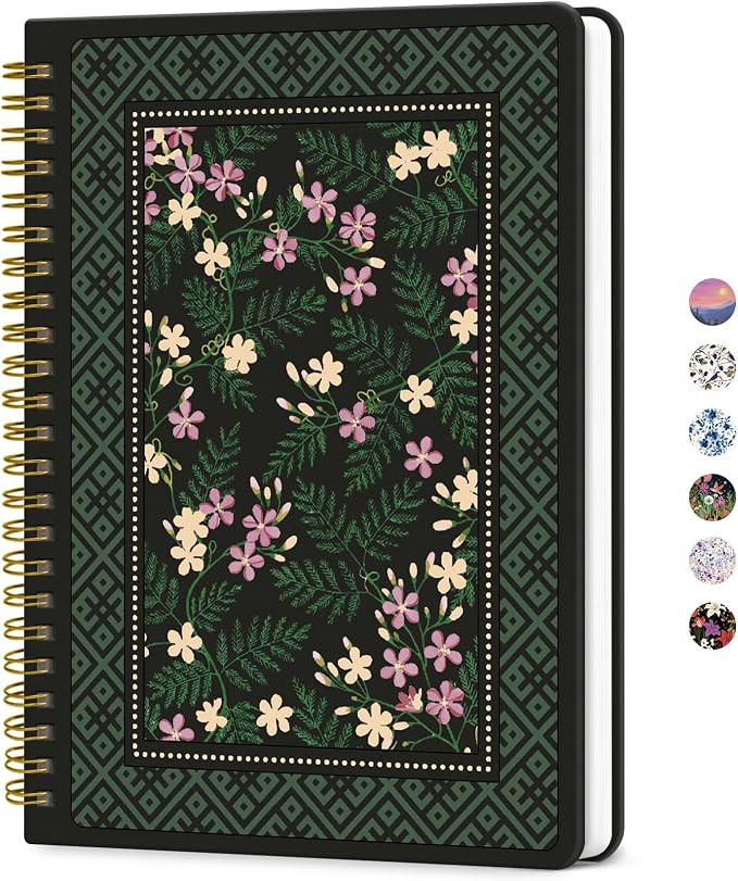 ZOTIA Lined Spiral Journal for Women, A5 Pretty Hardcover Notebook for Work by Zotia