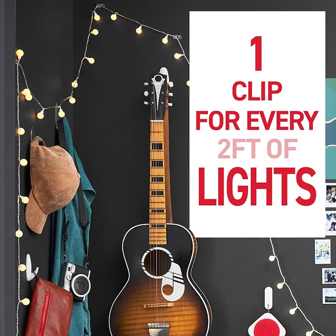Command Clear Indoor Mini Light Clips Value Pack, 45 Clips, 54 Strips, - Image 4