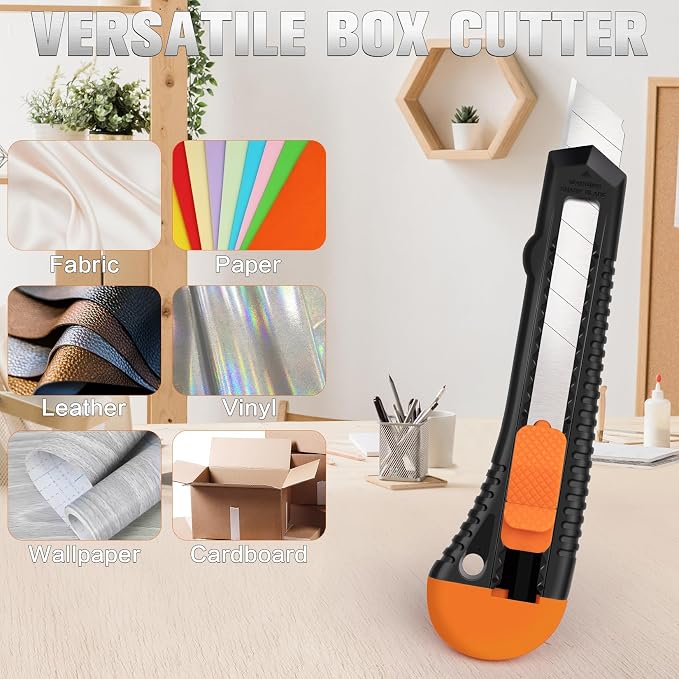 Retractable Utility Knife, 4 Pack Box Cutters - Image 5