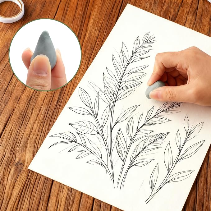 Phinus Kneaded Erasers for Artists, Drawing Eraser, Absorbent Kneaded Eraser - Image 6