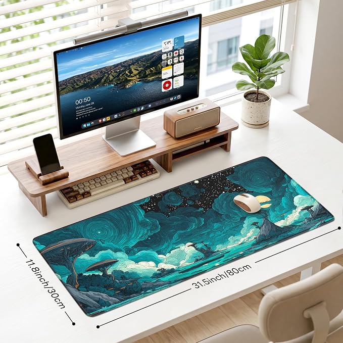 Desk Mat, Big Desk Pad, 31.5x11.8 Inches Extended Big Gaming Mouse Pad - Image 3