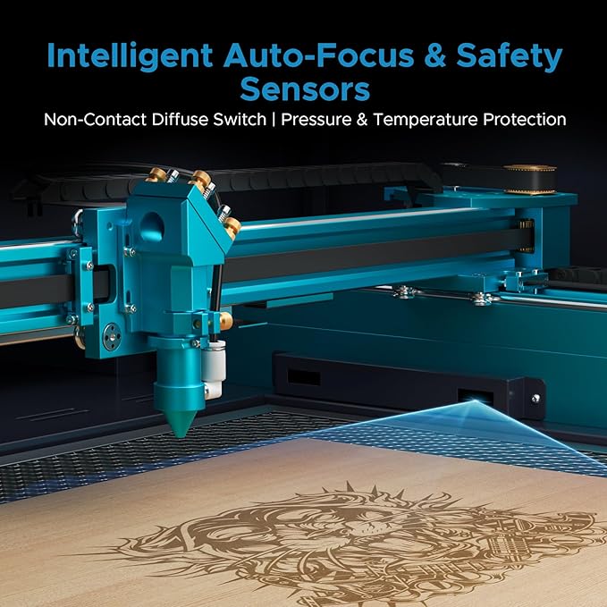 OMTech Pronto 150W CO2 Laser Engraver & Cutter with Water Chiller – 63"x40" Workspace, 1,000mm/s Speed, Autofocus, 2-Way Pass, Air Assist, for Wood, Acrylic & More-DeskLoop Office