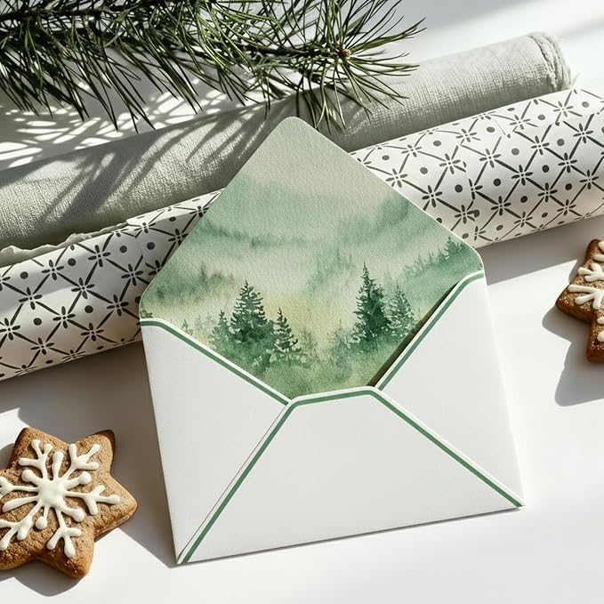 50 Pack A7 Forest 5x7 Envelopes V Flap Invitation Envelopes - Image 6