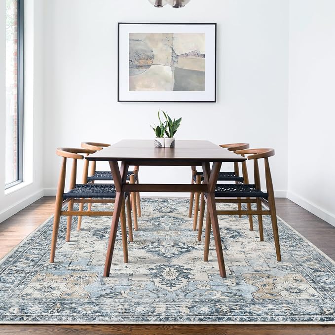 GENIMO 5x7 Area Rugs for Living Room, Machine Washable Rug, Non Slip Vintage - Image 3