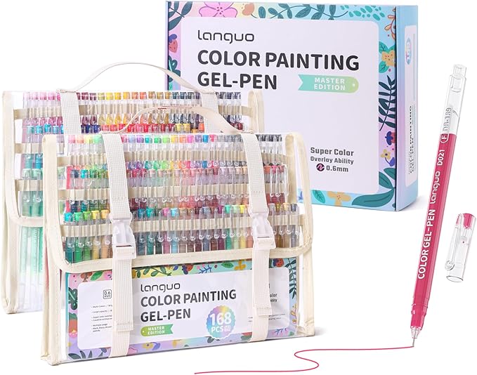 languo 168 PCS Acrylic Gel Pens by languo