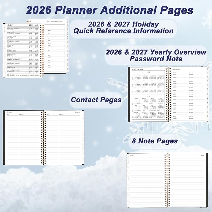 Daily Planner 2026, 2026 Planner Weekly and Monthly, Jan 2026-Dec 2026 - Image 4