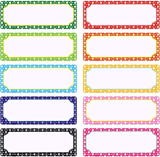 50 Pcs Magnetic Dry Erase Labels Reusable Colorful Name Plates Stickers Blank by Outus