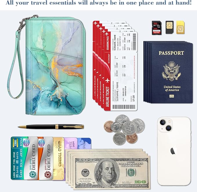 Fintie Family Passport Holder Wallet, RFID Blocking Travel Document Organizer - Image 3