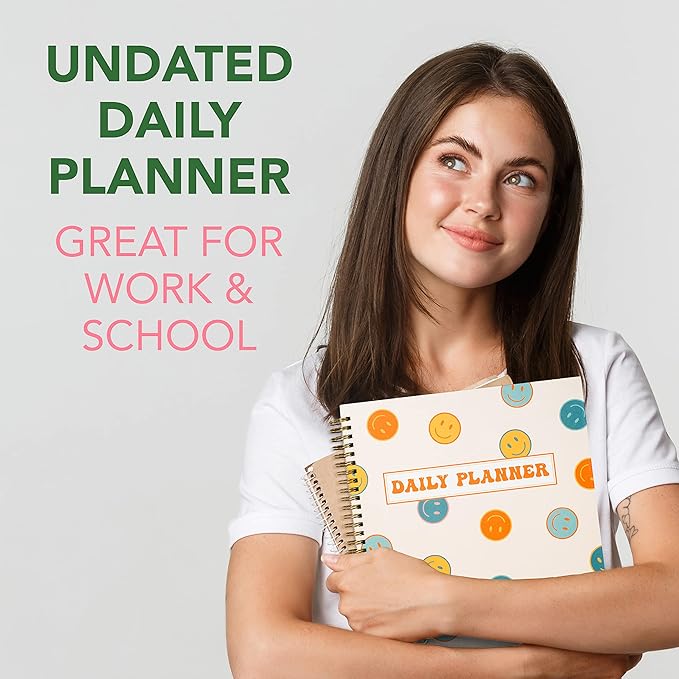 Undated Daily Planner Notebook 8.5x11, To Do List Notebook, Habit Tracker - Image 4