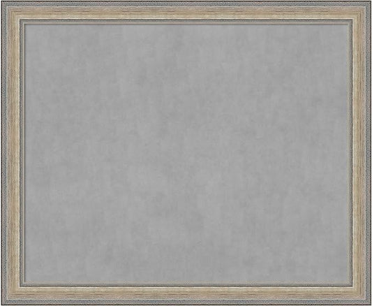Amanti Art Silver Framed Magnetic Board 37x45 X-Large Vision Board by AmantiArt