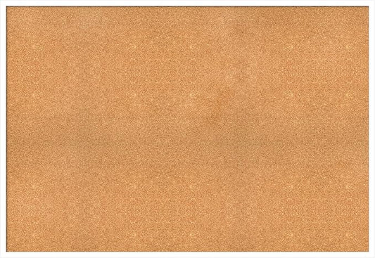 Amanti Art Natural Cork Board for Wall, 35x51 Vision Board with White Frame, Oversize Corkboard Office Decor for Home Organization, Modern Corkboard Pinboard to Display Items for Home Organization in-DeskLoop Office